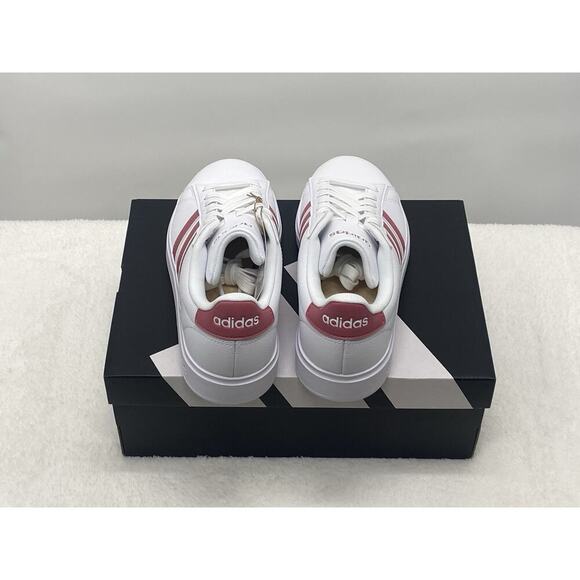 adidas Women’s Grand Court 2.0 White/Pink Size 7 - Picture 4 of 5